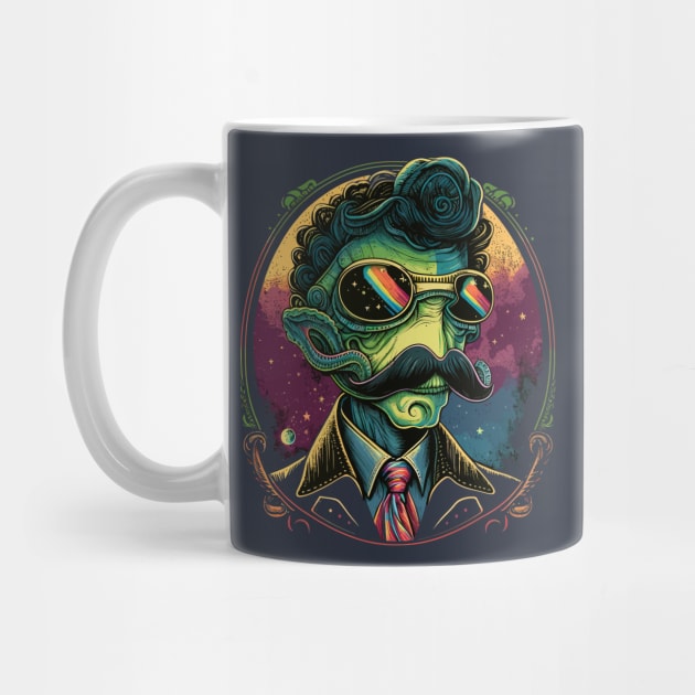 The Mustache Alien Retro Look by Imagine79